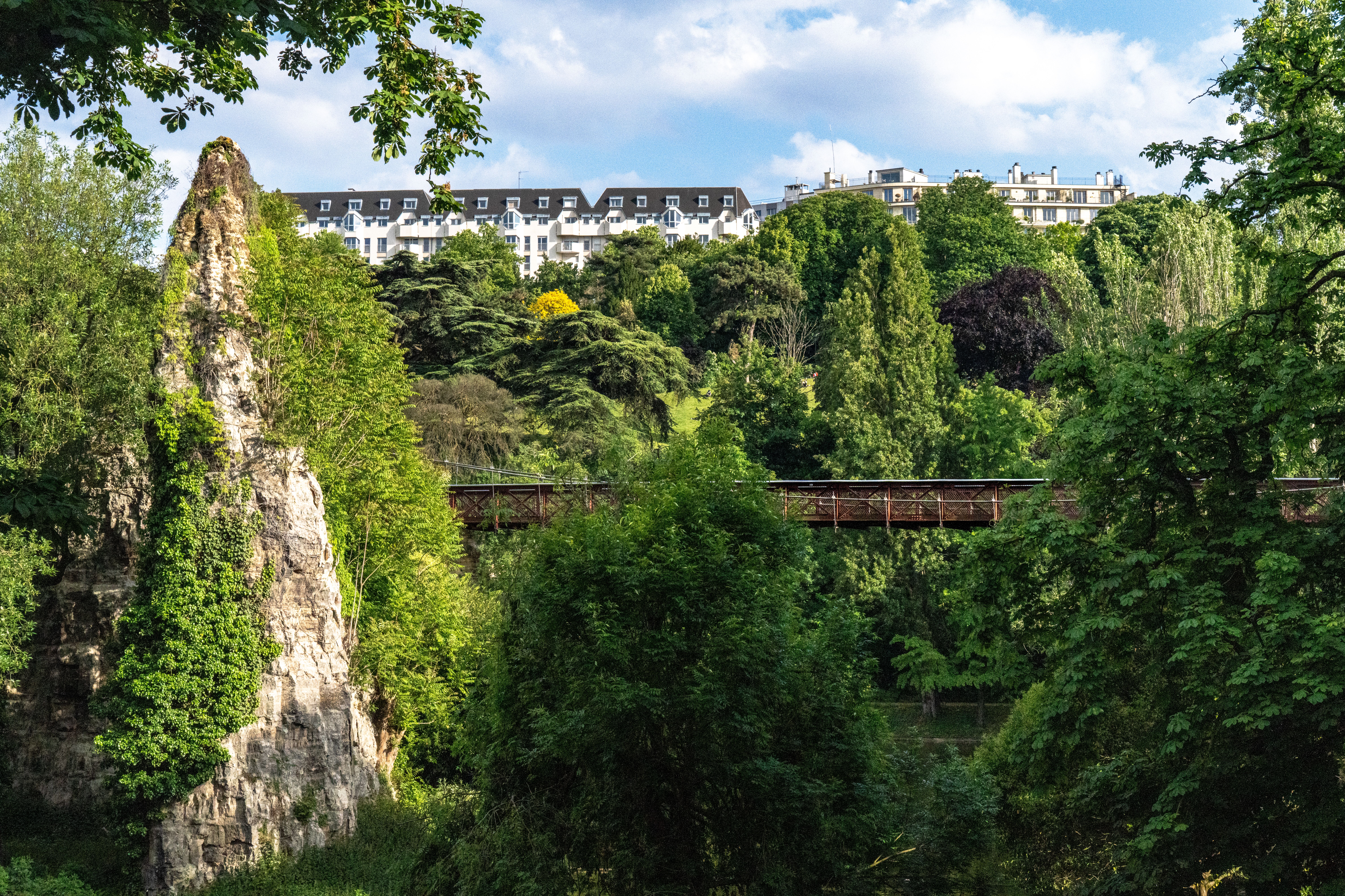 Parc ombragé à Paris