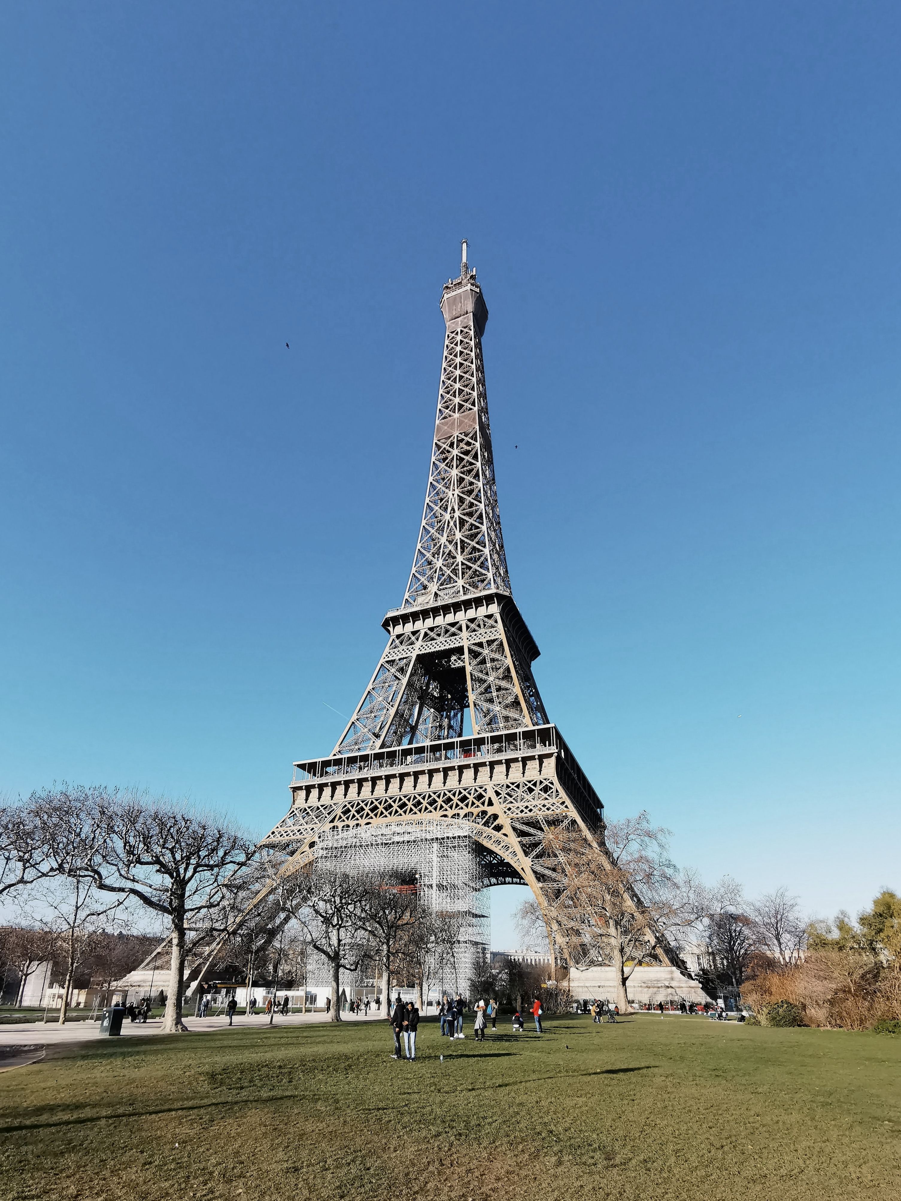 Tour Eiffel vue depuis le Champ-de-Mars à Paris